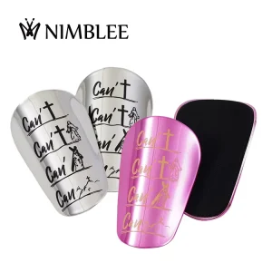 Adult Teen Kids Football Shin Pads Gold Silver Plated Mini Soccer Shin Guards for Protection