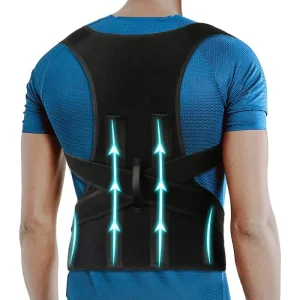 Adult Unisex Brace Back Straightener Support Belt Neoprene Adjustable Shoulder Back Body Elastic Posture Corrector Back Brace