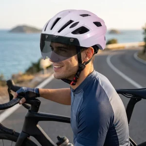 Adults Cycling Bike Helmets CE Certified MTB Helmet with Magnetic Lens Safety Rechargeable LED Bicycle Bike Helmet