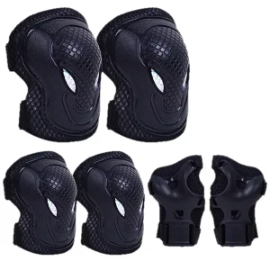 Adults Roller Skates Protective Gear Outdoor Set One Size Fits All Sponge Material Full Set for Skateboarding