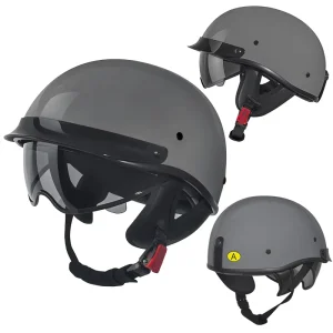 All Seasons Design ABS Unisex Retro Motorcycle Helmets Vintage Motorbike Helmet Cool Motorcycle Half Face Helmet