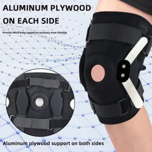 Aluminum Support Knee Brace Adjustable Compression Knee Pad Breathable Knee Support Pain Relief Breathable Knee Protector
