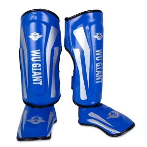 Anatomically Molded PU Leather Shin Guards with Snug Fit Boxing Gear and Protection Boxing Shin Guards