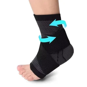 Ankle Brace Achilles & Plantar Fasciitis Relief Compression Sleeve Foot Brace with Ankle Support Strap Heel Protector