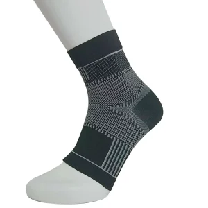 Ankle Brace Compression Sleeve with Foot Arch Support Plantar Fasciitis Women and Men Strip Style