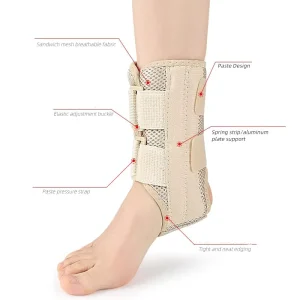 Ankle Brace Hinged Adjustable Compression Fracture Sprain Ankle Splint Support Stabilizer Ankle Brace for Adult