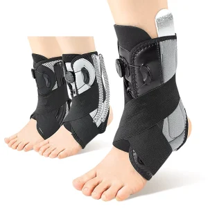 Ankle Brace Metal Support for Men & Women Prevention of Sprained Ankles with Metal Springs Stabilizing for Running