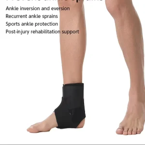 Ankle Brace With Pressurized Stabilizing Strap and Lightweight Breathable Design for Sports Injury Prevention