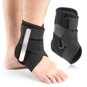 Ankle Brace for Women Men Adjustable Ankle Support Brace with Side Stabilizers