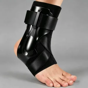 Ankle Brace with Side Stabilizers Adjustable Breathable Flexible Ankle Support for Sprains Sports Injuries Running Basketball