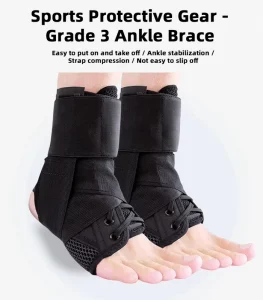 Ankle Stabilizer Lace Ankle Brace Sprained Ankle Peroneal Tendonitis Orthopedic Ankle Support Sports Injury Recovery Polyester
