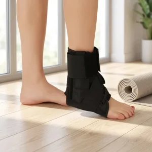 Ankle Stabilizer with Stabilizing Strap and Lightweight Breathable Design for Sports Injury Prevention