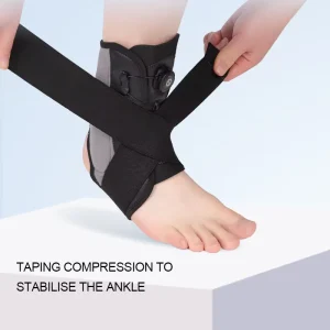 Ankle Support Brace BOA System Ankle Stabilizer Aluminum Splint Breathable Compression Brace for Sprain Injury Joint Protection
