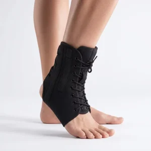 Ankle Support Lace Up Stabilizer Brace with High Compression for Winter Sports Protection Volleyball & Basketball