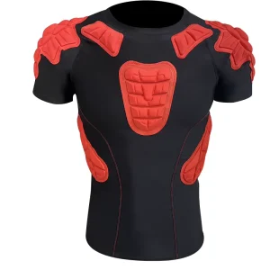 Anti-Collision Men’s Sports Shock Rash Guard Compression Padded Shirt Soccer Basketball Protective Gear Chest Rib Guards