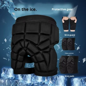 Anti-Fall Sponge Material Protective Gear Set for Adults & Children Skiing & Roller Skating All Seasons Elbow Knee & Hip Pads