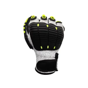 Anti Impact TPR Cut Resistant Oil Resistant Riding Gloves HPPE Liner Nitrile Coating ANSI A4 Oil Field Guantes TPR Anti corte