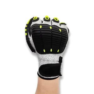 Anti Impact TPR Gloves Cut Safety Mechanical Oil Resistant Riding Gloves Waterproof Oil Field Working Gloves Cut Level ANSI A4