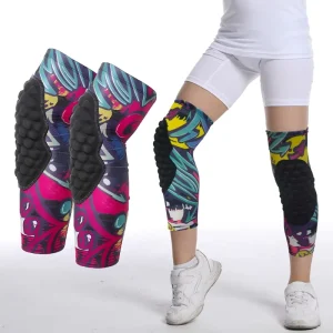 Anti collision Honeycomb Long Arm Leg Sleeve Sports Support Soccer Volleyball Basketball Compression Elbow and Knee Pads