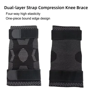 Anti slip Thin Lightweight Ergonomic Long Knee Support Breathable Compression Sleeve for Gym & Outdoor Activities