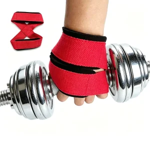 Anti slip Weight Lifting Wrist Strap Adjustable Wrist Support Gym Powerlifting 8 Shape Wrist Brace Weight Lifting Gear for Men