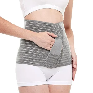 Aofit Bamboo Postpartum C Section Recovery Abdominal Binder Belt Lumbar Support Breathable Adjustable Compression