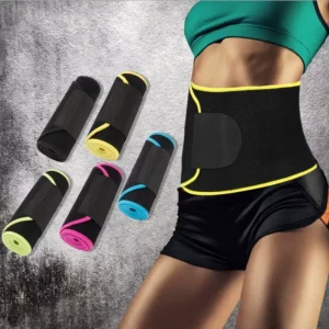 Aofit Slim Body Sweat Wrap Stomach Belt Back Lumbar Support Belt Waist Trimmer Belt