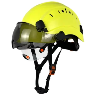 Approved Standard ABS Construction Hard Hats Rescue Industrial Worker Safety Helmet with Removable Visor
