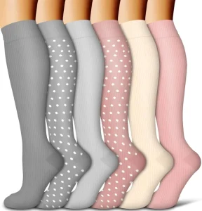 Athletic Opaque Travel Copper Knee High Sports Compression Socks Stockings