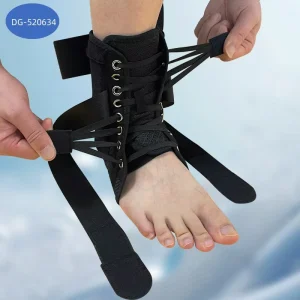 BDE New Medical Supply Lace Up Ankle Support Brace Orthosis for Ankles Pain Relief Fixed Joint Support Free Adjustable for Adult