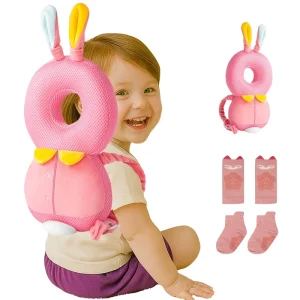 Baby Walker Head Protector Backpack Wear, Toddler Adjustable Baby Head Protection for Safety Baby Learning Walking Crawling