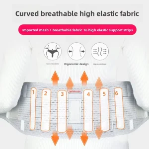 Back Pain Relief Adjustable Waist Support Belt Breathable Compression Waist Strip Flexible Lumbar Brace Belt