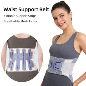 Back Pain Sciatica Scoliosis Adjustable Removable Straps Steel Pad Lumbar Support Compression Belt Waist Support Belt