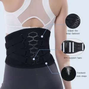 Back Support Belt Compression Waist Supporter Lumbar Brace Elastic Protection Adjustable Breathable Sports Fitness Gym Work