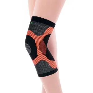 Bamboo Fiber Natural Non Slip Custom 3D Knitted Compression Knee Brace Compression Knee Support Sport Protection Knee Pad