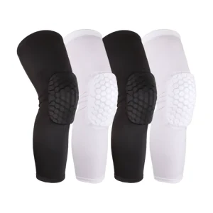 Basketball Knee Pads Breathable Hexagon Protective Gear with Elastic Support