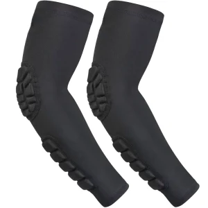 Basketball Protective Breathable Arm Protector Sleeve Support Padded Forearm Honeycomb Elbow Pads for Sports
