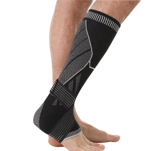 Basketball Running Elastic Sports Compression Sleeves with Silicone Non Slip Grip Ankle Calf Support Sleeve
