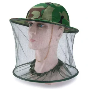 Beekeeping Mesh Bucket Hat Anti bee & Anti mosquito Portable Waterproof Outdoor Hat for Camping & Fishing