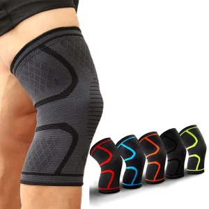Elastic Breathable Compression Knitted Nylon Sports Knee Protector Guard Support Brace Sleeves For Knee Pain Relief