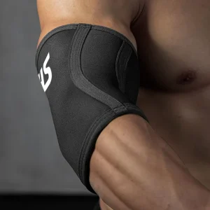 Black 5mm Neoprene Elbow & Knee Pads with Professional Protection for Weightlifting All Terrain Sports Use