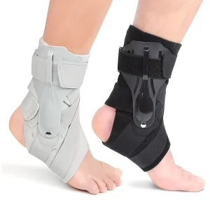 Black Adjustable Ankle Brace Lace up Ankle Support Ankle Pain Sprain Guard Strap Brace