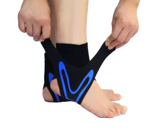 Black Adjustable Ankle Brace Lace up Ankle Support Ankle Pain Sprain Guard Strap Brace