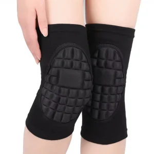 Black EVA Sponge Knee Sleeve Compression Running Support Pads Non Slip Breathable Lightweight Waterproof Unisex