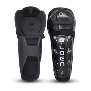Black Professional PE Hard Shell Sports Ice Hockey Protector Shin Guards Shin Pad