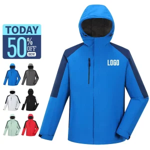 Blank Custom Logo Sport Men Polyester Autumn Waterproof Jacket Polyester Winter Durable Outdoor Jacket for Adult