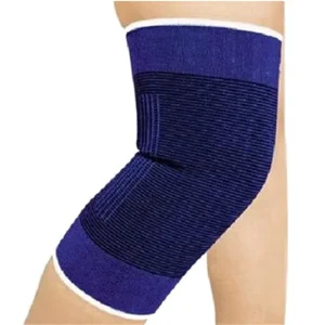 Blue Polyester Knitted Knee Pads Flexible Breathable Leg Protectors and Guards for Mountaineering