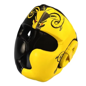 Boxing Headgear Leather MMA Headgear UFC Fighting Head Guard Sparring Helmet
