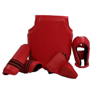 Boxing Sanda Muay Thai Martial Arts 4 Piece Durable PU Protective Gear Set