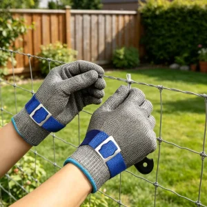 Breathable 316L Stainless Steel Cut Proof Gloves Ergonomic Anti Fatigue Gloves for Botanical Garden Maintenance